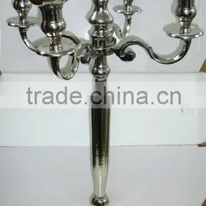 Metal Wedding Candelabra With Silver Finish, Manufacturer Of Candelabra From India thumbnail-1