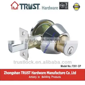 TRUST Full Brass Single Cylinder Deadbolt Lock thumbnail-1