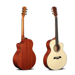 High Quality Plywood Acoustic Guitar 40 Inch OEM Guitar Made in China for Sale thumbnail-1