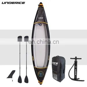 Hot Selling Black Drop Stitch Kayak Inflatable Fishing Kayak Durable Rowing Boats for Surfing Cruising thumbnail-4
