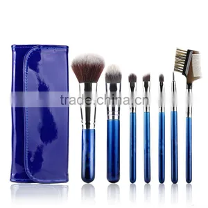 7 Piece Soft Bristles Makeup Brushes Travel Makeup Brush Kit With Royal Blue Cosmetic Brushes Case thumbnail-2