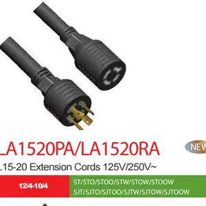 NEMA L15-20P/NEMA L15-30P 125V/250V Locking Power Supply Cord thumbnail-1