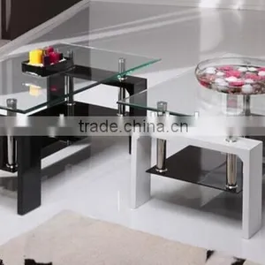 Glass Top MDF Base Coffee Table Square Coffee Table Quality Choice thumbnail-1