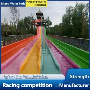 Water Park Large Equipment Rainbow Race Slide thumbnail-5