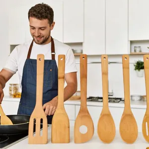 12inch Bamboo Spoons,bamboo Kitchen Tools/Bamboo Cooking Spoon on Sale thumbnail-3