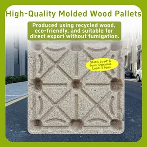 Eco-friendly, Recyclable Molded Wood Pallets — Compliant With European and American Standards — Hassle-Free Export thumbnail-2