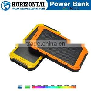 Newest 10000mah Dual Usb Charger Solar Power Bank for Cell Phones thumbnail-4