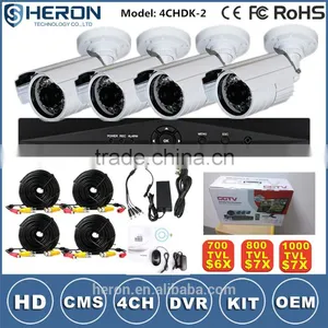 4/8/16ch HD 1000TVL H.264 P2P A Key Internet DVR KITs Security Cctv Camera System thumbnail-4