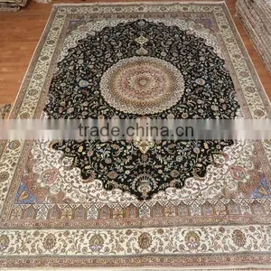 9x12 Prayer Rugs for Sale, Washable Hand-knotted Persian Cotton Carpet Oriental Rug thumbnail-1