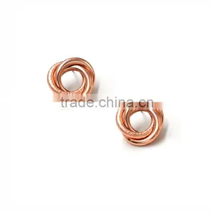 Simple Designs For Women Rose Gold Flower Daily Wear Earrings Fashion Jewelry thumbnail-1