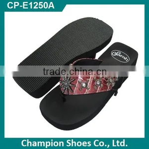 Ladies High Platform Flip Flops Wedge Platform Flip Flops thumbnail-1