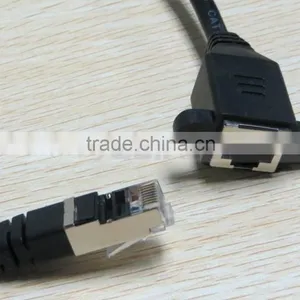 30CM 0.3M RJ45 Male to Female Screw Panel Mount Ethernet LAN Network Extension Cable thumbnail-2