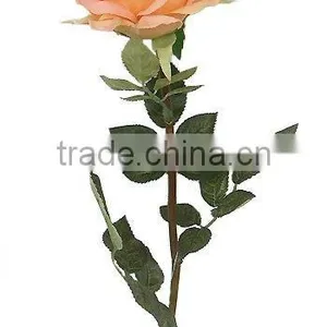 27"H Artificial Rose, Peach Silk Rose, Real Touch, High Quality thumbnail-1