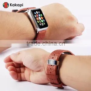 Kakapi Double Buckle Genuine Leather Watch Band Wrist Strap With Watchband Converter For 42MM Apple Watch MT-3914 thumbnail-5