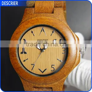 2016 New Bamboo Wooden Watch With Japan Movement Custom Dial Wood Watch thumbnail-1