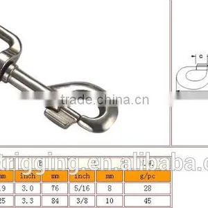 Nickel Plated Gold Plating Mini Dog Leash Alloy Snap Hook,Galvanized Dog Leash Swivel Eye Bolt Trigger Snap Hook thumbnail-3