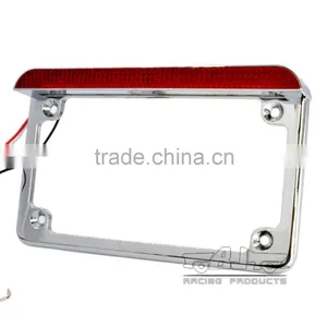BJ-LPL294-003 High Performance Chrome 4'' X 7'' LED Tail Light Motorcycle Licence Plate Bracket for Harley thumbnail-2