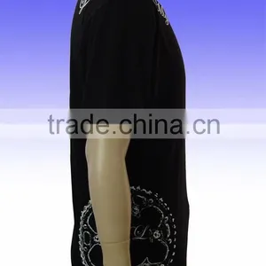 2014 New Style Men's Custom Printed Black T-shirt thumbnail-2