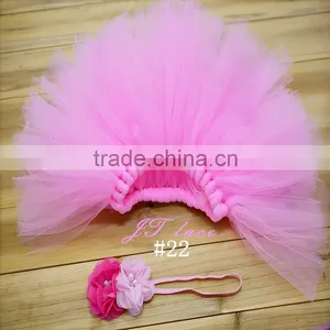 Best Birthday Gift Pink Fluffy Chiffon Flower Tutu Party Baby Kids Picture Skirt Wholesale thumbnail-6
