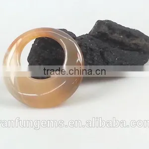 Wholesale Red Agate Gemstone Donuts Pendant thumbnail-1