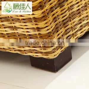 Vintage Leisure Style Real Rattan Wicker Living Room Sofa Furniture Set thumbnail-6