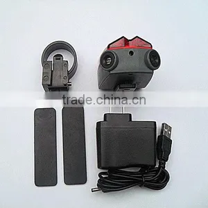 LED 5 Mode With Battery or USB Charger Bicycle Laser Signal Light thumbnail-6