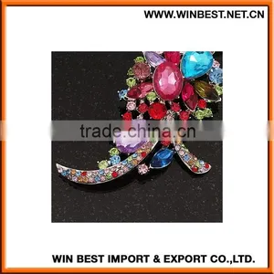 China New Design Popular Rhinestone Wedding Brooch for Dress, Rhinestone Brooch Pin,hair Brooches Jewelry thumbnail-6