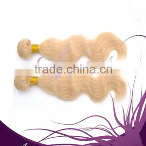 100g 613# Blonde Brazilian Human Hair Extensions Body Wave Hair Weft thumbnail-2