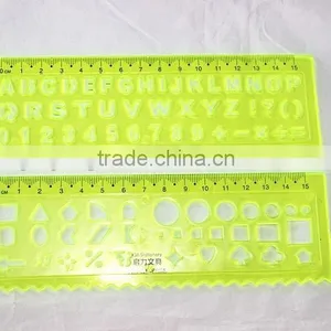 2015 Hot Factory Direct Sale OEM High Quality 2 Pieces PVC Letter Stencil Ruler School Stationery thumbnail-3