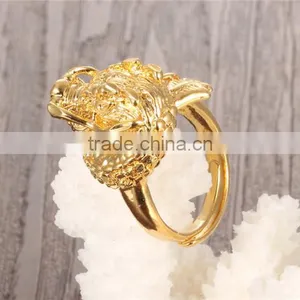 2016 Gold Filled Jewelry Copper Ring for Men Gold Dragon Ring thumbnail-5