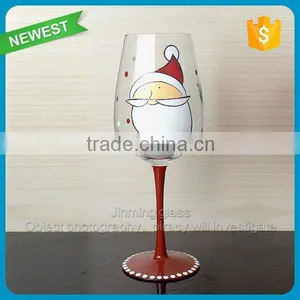 Handpainted Drinking Glass Goblet Cup Red Wine Drinking Glass Cup Long Stem Goblet Glass thumbnail-2