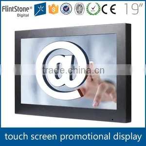 FlintStone 19 Inch LCD Commercial Touch Screen Player, LCD Touch Advertising TV Monitor, LCD Commercial TV Video Screen thumbnail-1