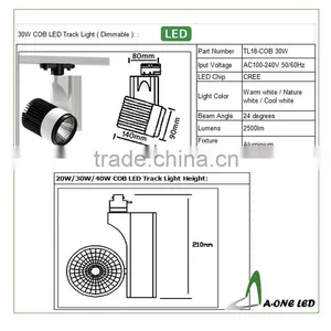 Express Cob Dimmable Global 30w Led Track Lighting Led Museum Track Lighting 30w thumbnail-2