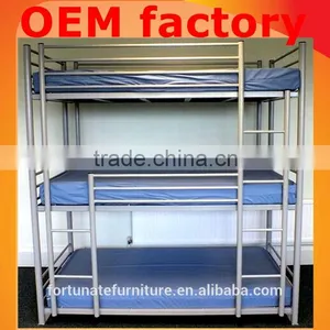 Triple Tier High Quality 3 Tier Bunk Bed Metal for School Hostel Quality Choice thumbnail-1