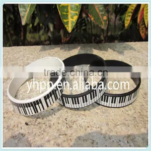 Custom Piano Keys Bracelet Rubber Silicone Music Keyboard Wristband Pianist Player Quality Choice thumbnail-2