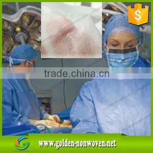 Waterproof SMS Non Woven Fabric PP+PE Medical Material Sms Non-woven Rolls/ Smms Nonwoven Fabric / 22g-30g pp Spunbond Sms thumbnail-2