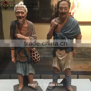 Chinese Folk Culture Art Silicone Sculpture of Wax Statue Display thumbnail-1