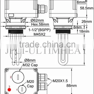 Type 9STC, Immersion Heater With Plastic Enclosure. With Thermostat thumbnail-2