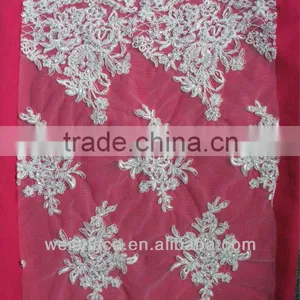 Stock Lace!!!Cording Beaded Tull Lace BC060469 thumbnail-1