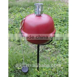 Metal and Glass Citronella Oil Lamp ,garden Torch,Tiki Torch thumbnail-4