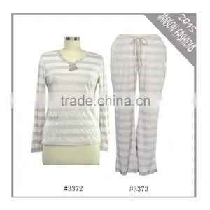 Soft Linen Ladies Long Sleeve Nightgown Set thumbnail-1