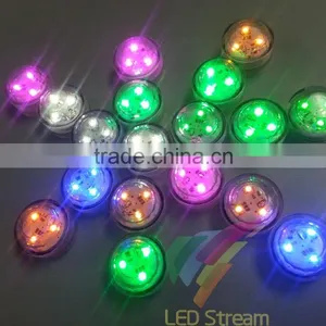 Mini Waterproof Diamond Tea Light Submersible Lamp For Christmas Holiday Wedding Party Swimming Pool 2 X CR2032 Battery thumbnail-1