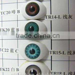 Acrylic Oval Plastic Doll Eyes With Eyelashes thumbnail-3