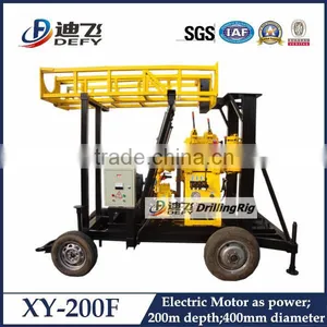 XY-200F Portable Water Well Drilling Machine for Sale--motor Type or Diesel Engine thumbnail-1