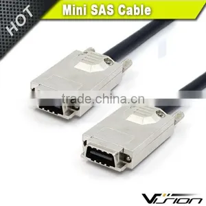 2m Zinc Alloy External CX4 Mini SAS SFF-8470 to SFF-8470 Infiniband Cable With Thumbscrews thumbnail-1