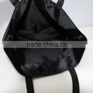 Best Selling High Quality Black Shopping Bag Portable Recyclable Shopping Cotton Bag thumbnail-6