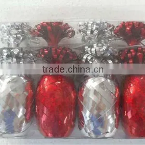 HOT SALE 12PCS Gold/Red Metallic Poly Gift Ribbons Bows Pack, Curling Ribbon Bows thumbnail-4