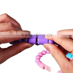 Colored Fashion High Quality Wearable Bracelet Bead Micro USB Cable for Samsung,HTC,Motorola Android Smartphones thumbnail-6