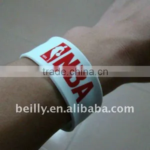 Fashion Style Custom Design Silicone Slap Bracelets for Sport thumbnail-1