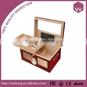 Blank Cohibar Cuban Cigar Box For Mens/ Top Glass Cigar Humidor Box With Tray thumbnail-1